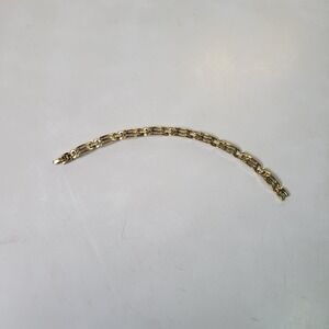 Vintage Citizen Mens Stainless Steel Gold Tone Link Bracelet Gold Tone Approx 8"